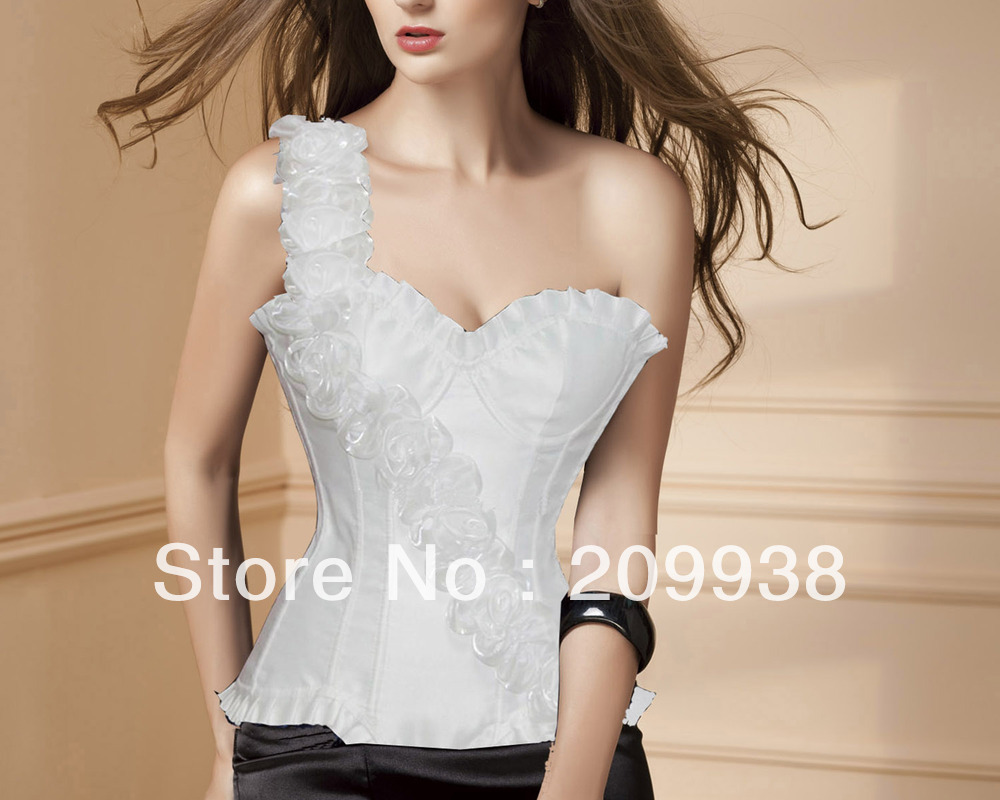 New arrive!!fashion rose bodysuit women top fashion corset,ruffle shaping lingerie+wedding corset GLB839