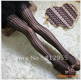 New arrived,Fashion sexy pantyhose ultrathin striped silk stockings,Free Shipping 5 pcs