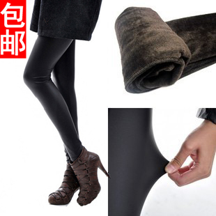 New arrivel !free shipping winter imitated mink velvet thickening legging warmer faux leather pants plus size for women