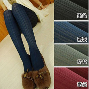 New arrivel!hight quality Spring and autumn Women velvet pantyhose vertical stripe twisted thickening basic stockings
