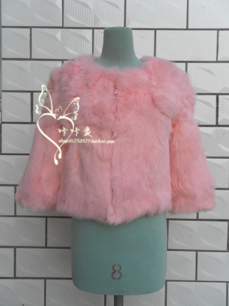 new arrivial, Fur coat 2012 medium-long rabbit fur coat vest short design female fur overcoat