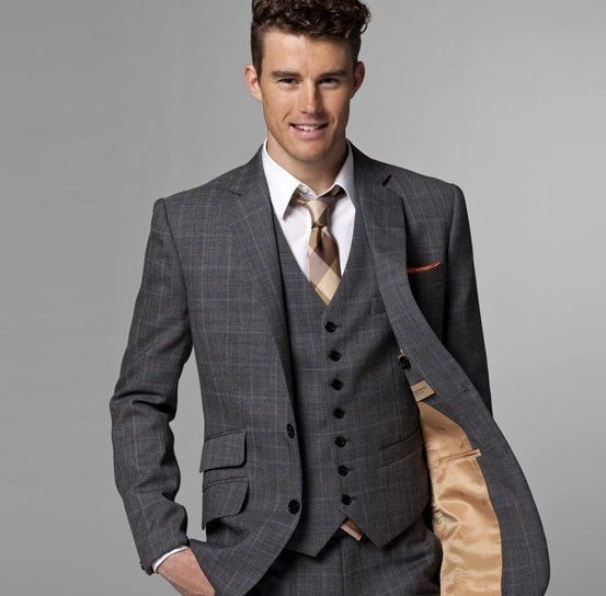 New arriwal Two Button sides-vented Wool suit / Tuxedo/ Men's Suit Jacket and Pants hot sale