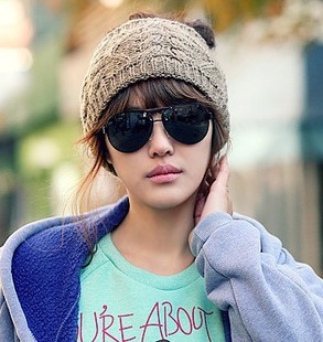 New autumn and winter days fashion Serratula wool hat Korean knitted headband empty top hair and women free shipping