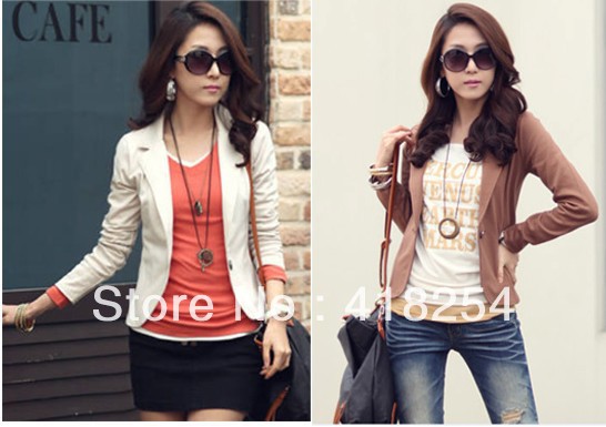 New Autumn Korean Stylish Women OL Formal Casual Long Sleeve Slim Coat
