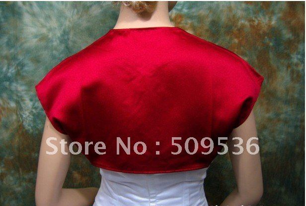 new  b Wine Red sleeveless satin bolero jacket   Main Color:  Wine Red ,Size:,Medium,