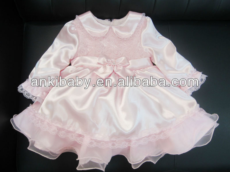 new baby girl formal birthday party dress set with hat