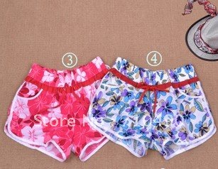 New beach pants big design and color super shorts in summer hot pants flowers beach female trousers