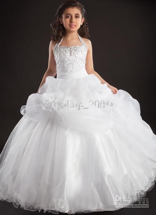 New beautiful Hang on my style white and red new flower girl dress