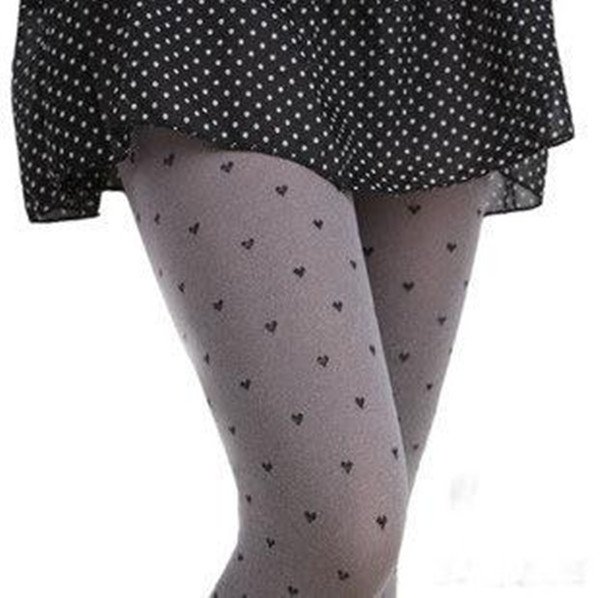 New black peach gray Pantyhose heart  Stockings/Tights Free Shipping 1524