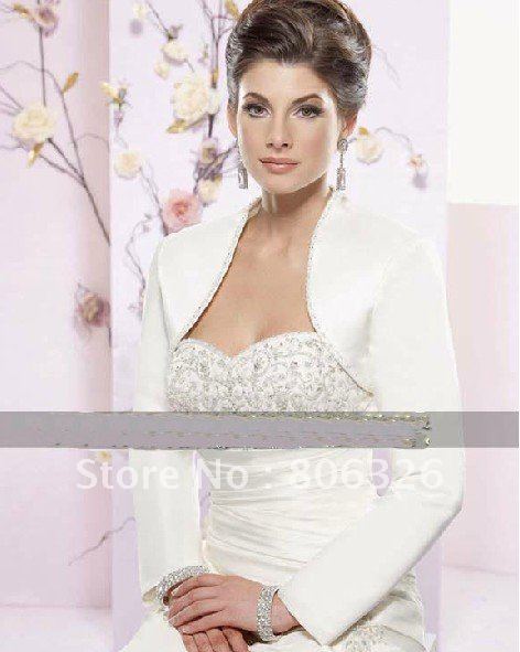 New bride wedding dresses in cape/long sleeve dress little cape/late outfit small coat-