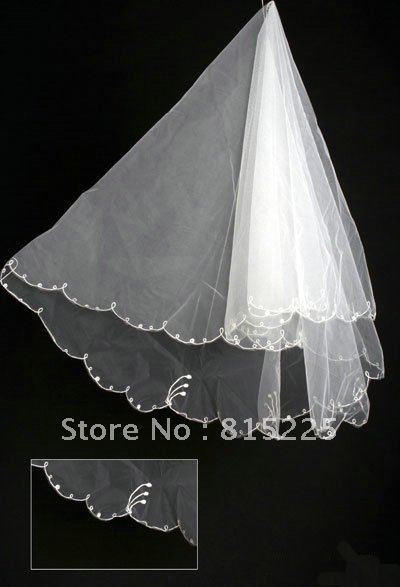New Charming Hot Sell Short Length Veils White Tulle Fabric Wedding Dresses Accessories Bridal Veils Stunning Hottest Sassy