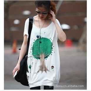 new comfortable woman 2013 summer loose plus size maternity clothing maternity big tree short-sleeve T-shirt maternity top