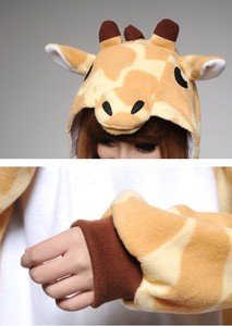 New Cushzilla Giraffe KIGURUMI Pajamas Adult Animal Halloween Costume Soft Wear