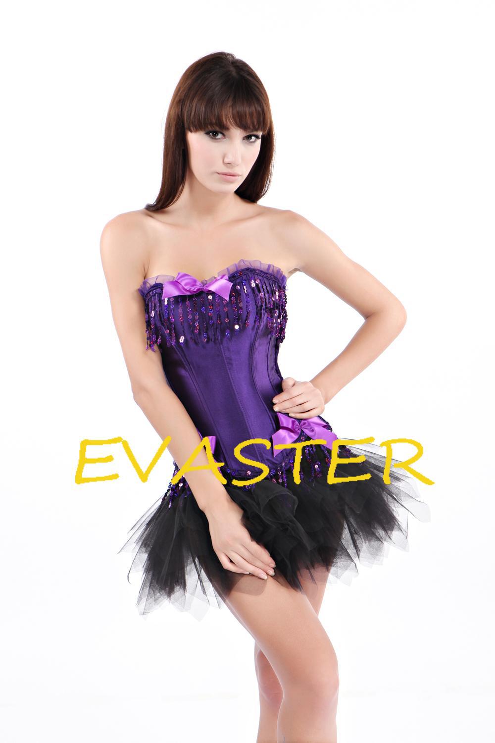 New design Brand new Purple Sequin Burlesque sexy women shaper corset