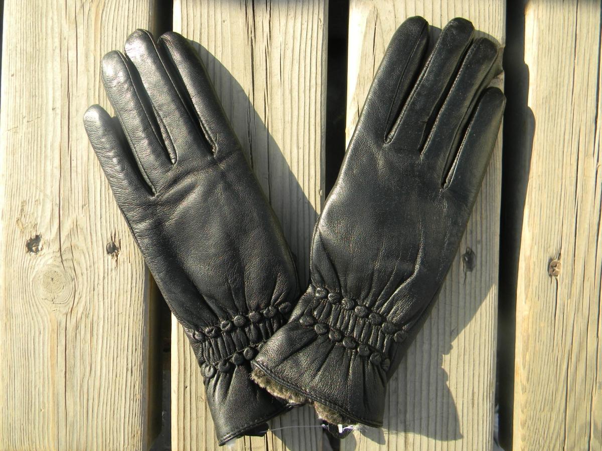 New Design! Fashion European/American Style Sheep Skin Genuine Leather Women's/Female Thermal Finger Gloves Free Shipping ST23