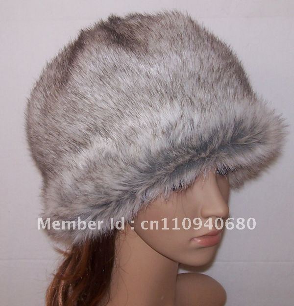 NEW DESIGN FASHION RUSSIAN WIND-PROOF WHITE BROWN WINTER WARM ALL FUR HIGH-QUALITY WOMEN HAT WITH FREE SHIPPING