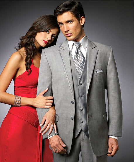 New Design Gray Tuxedo wedding suits pictures (jacket+waistcoat+trouser)