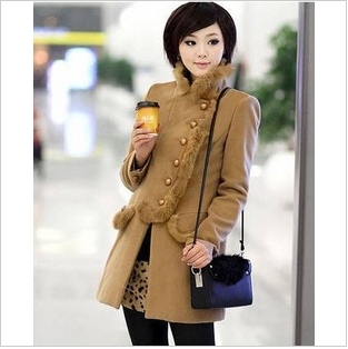 New design lady sexy trench.Collars with fur/double platoon buckle.warm coat.Free shipping good quality