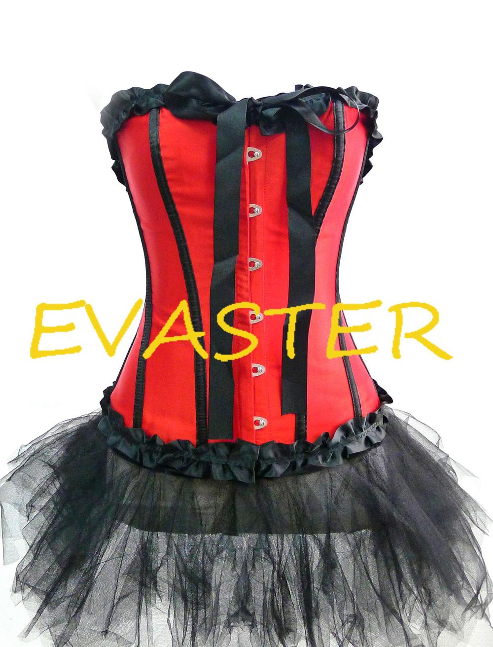 New design New arrival Red Satin Burlesque woman sexy corset plus size