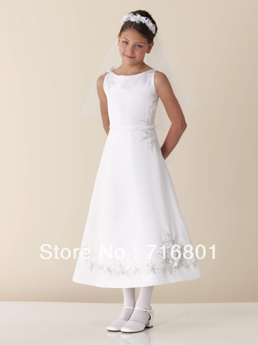 New Design Pretty Sleeveless Flower Girl Dresses ONID376S