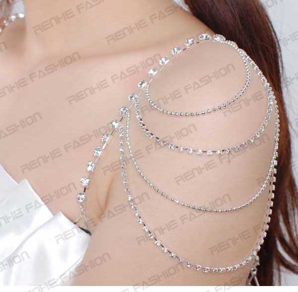 New design rhinestone bra strap crystal shoulder strap free shipping wholesale/retailer