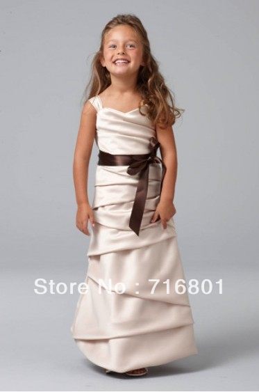 New Design Sleeveless Elegant Sati Fashion Flower Girl Dresses ONID9590S
