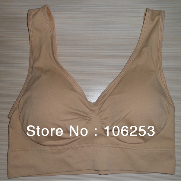 new discouting 15pcs/lot wholesale seamless genie bra/sport bra with romovable padding size:s-xxxxl