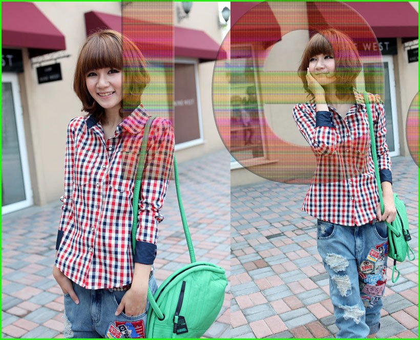 New Elegant Lady Woman Plaid Long Sleeves Classics Turned-down Collar Blouse Shirts free shipping 012