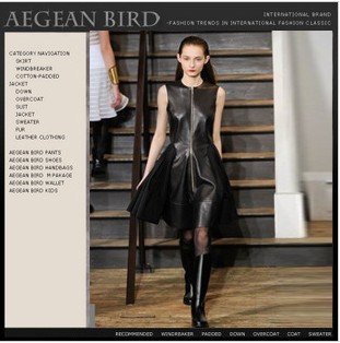 New European and American major suit star runway sleeveless zip Patchwork Leather Dress