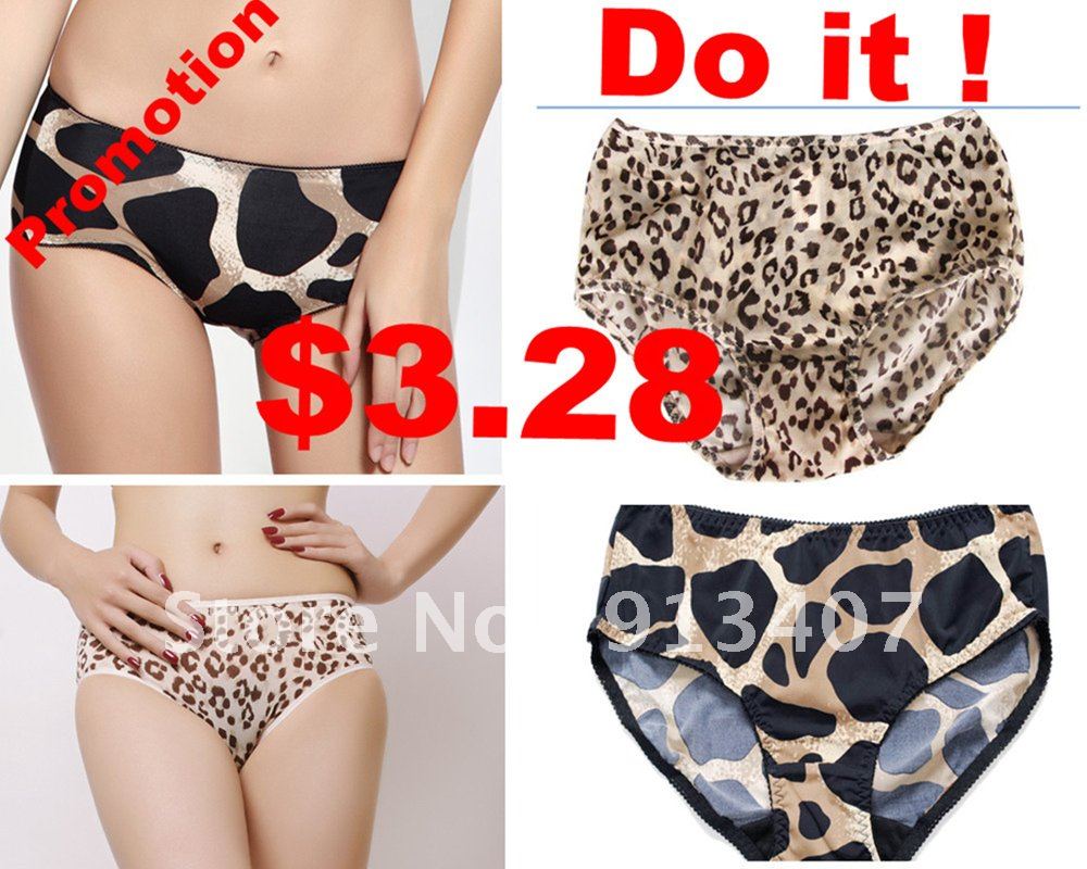 new Fashion Camouflage  Leopard sexy black briefs  slim lycra women panties M L XL XXL