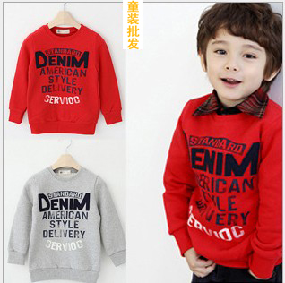 New fashion Children's clothing male female child casual fleece pullover sweatshirt 2 colors