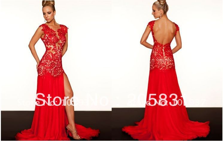New Fashion Free Shipping Red Evening Dresses BE20904