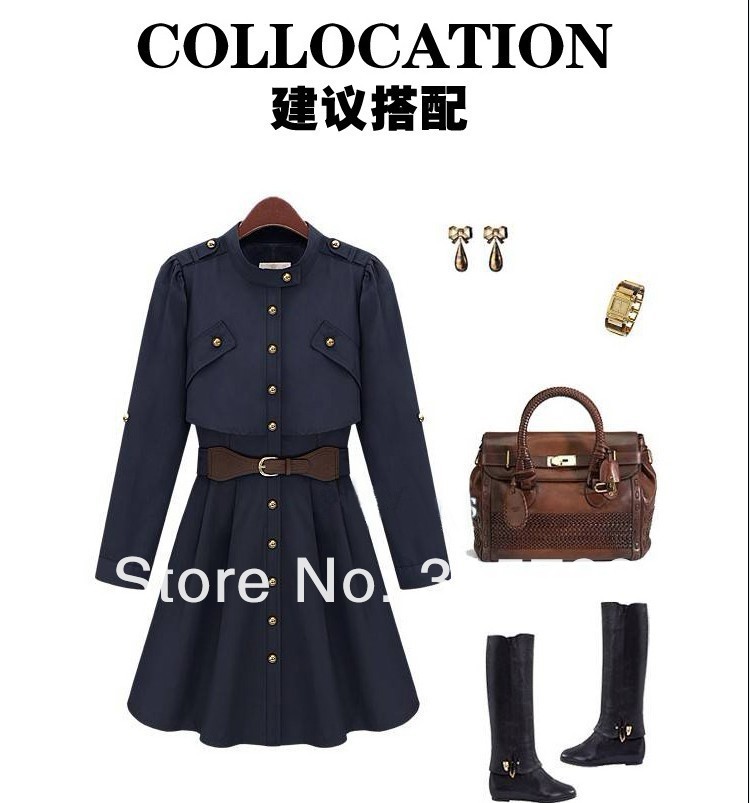 new fashion lady Euro slim casual windbreaker women trench M,L N-009
