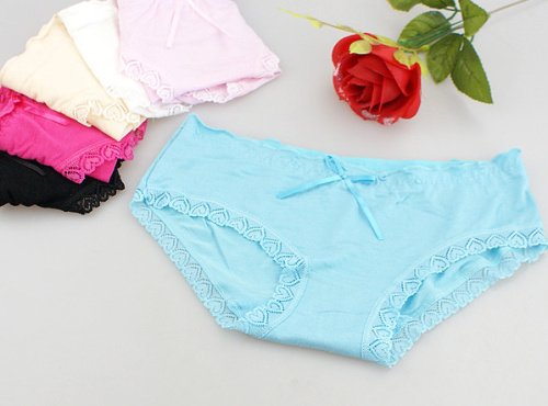 New fashion lady's soft cute bow adorn bamboo fiber underwear,wholesale women's briefs,free shipping,lot034