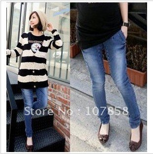 New Fashion letters cowboy Feet pants Maternity jeans Pregnant women Jeans Maternity abdominal pants  Maternity Pants #RYK90