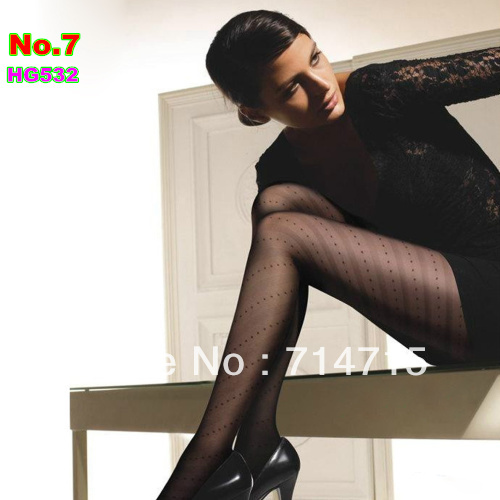 New Fashion Sexy Black Pattern Jacquard Pantyhose Tights Women's Laddy's Pant Pantyhose Black Hot Selling