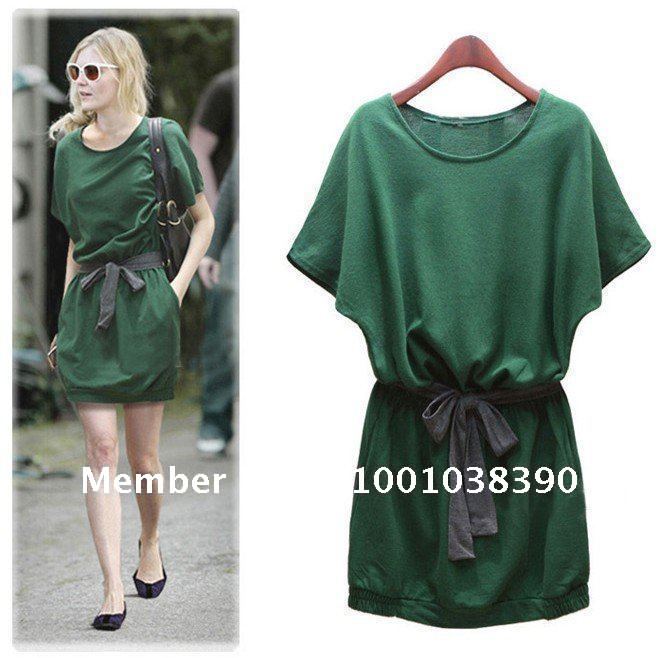 New Fashion Western Style Lady Women's Casual Short-Sleeves Dress
