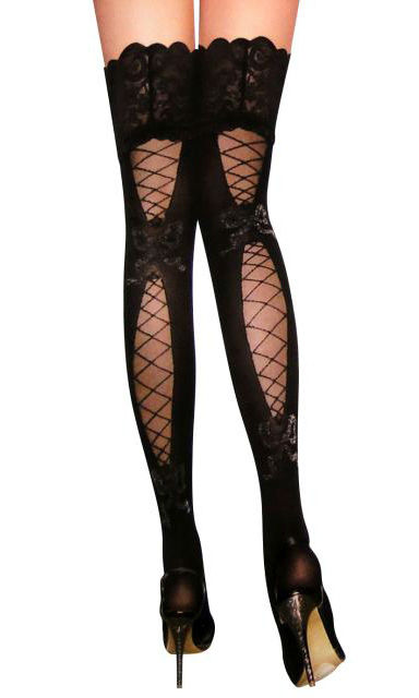 New fashion woman's sexy punk lack stockings sock back cross fishnet free shipping #21141
