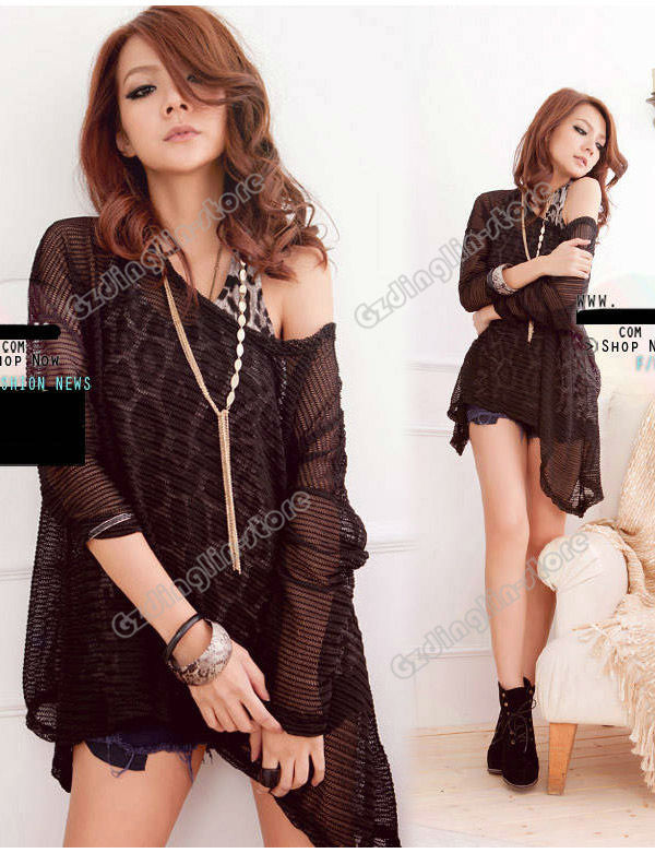 New Fashion Women's Clothing Loose Batwing Dolman Sexy Leopard Vest Clubwear Tops Blouse T-Shirt Size S Free Shipping 0663