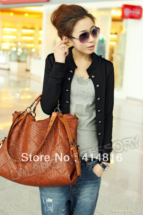 New Fashion Women's Full Sleeve Jacket  Stand-collar Cotton Blended Double Breasted Coat Jacket 4 Sizes 650910