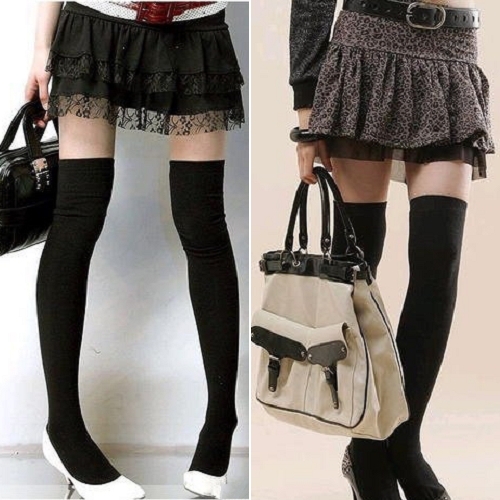 New Fashion Womens Over Knee Sock Thigh High Cotton Stockings OP1024
