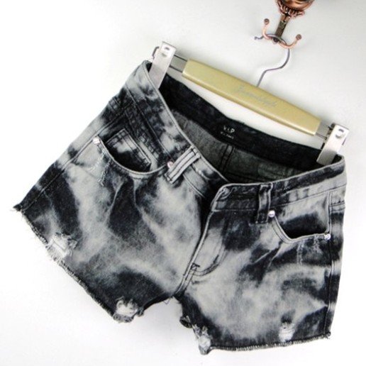 new fashionable graffiti worn-out wash water cowboy hot pants