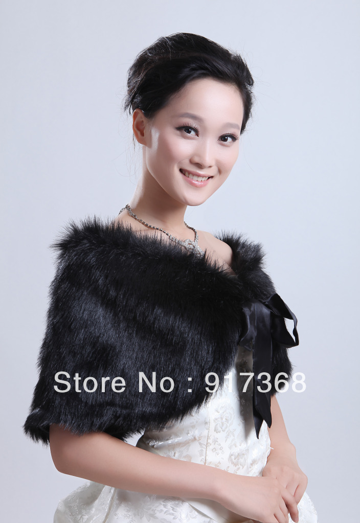 New faux fur bride Coat l shawl wrap ivory/champagne/black