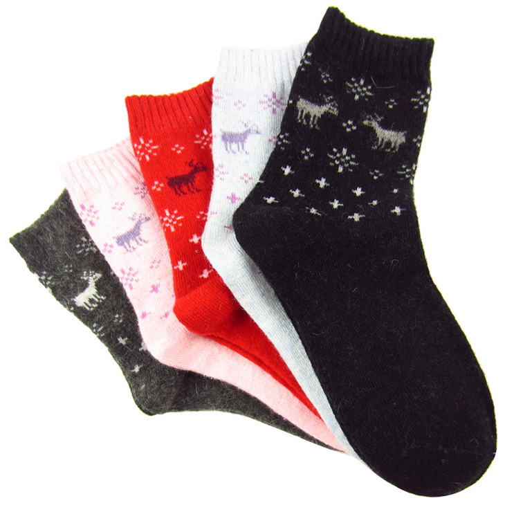 New Feona autumn and winter women's thickening thermal  wool socks elizabethan   chromophous (B370)