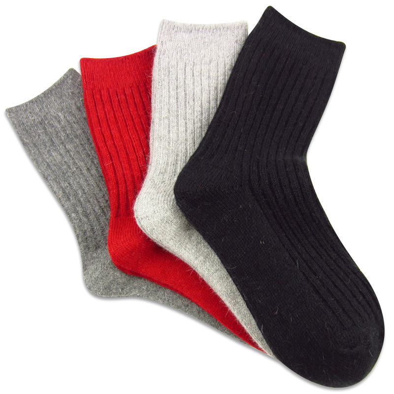 New Feona autumn and winter women's wool socks two-thread knitted thickening thermal   chromophous (B379)