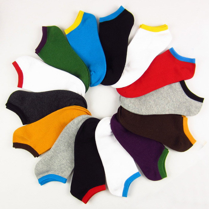 New feona male Women invisible sock slippers spring and summer sweat absorbing combed cotton socks chromophous 107a 1