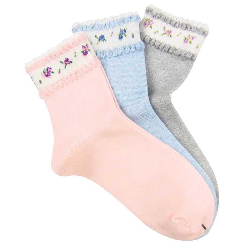 New Feona women's  puff  comfortable cotton socks chromophous (B280)