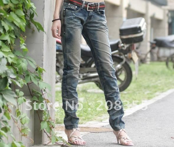 New Forest Autumn Fashion Korean female hip denim straight jeans pants woman pants feet