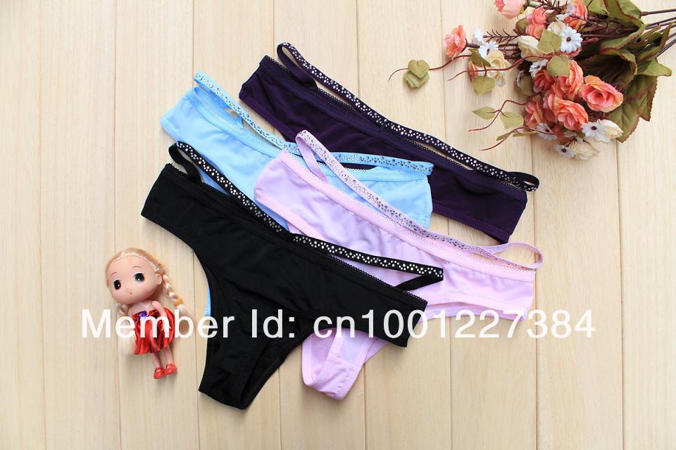 New Free Shipping 10 pieces/lot  Diamond Striped  Underwear Cotton Briefs Thongs Sexy Ladies #218