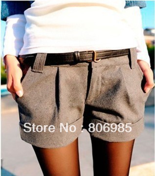 New free shipping Autumn Winter Women's Turn-Up Straight Boot Cut Plus Large Casual Shorts